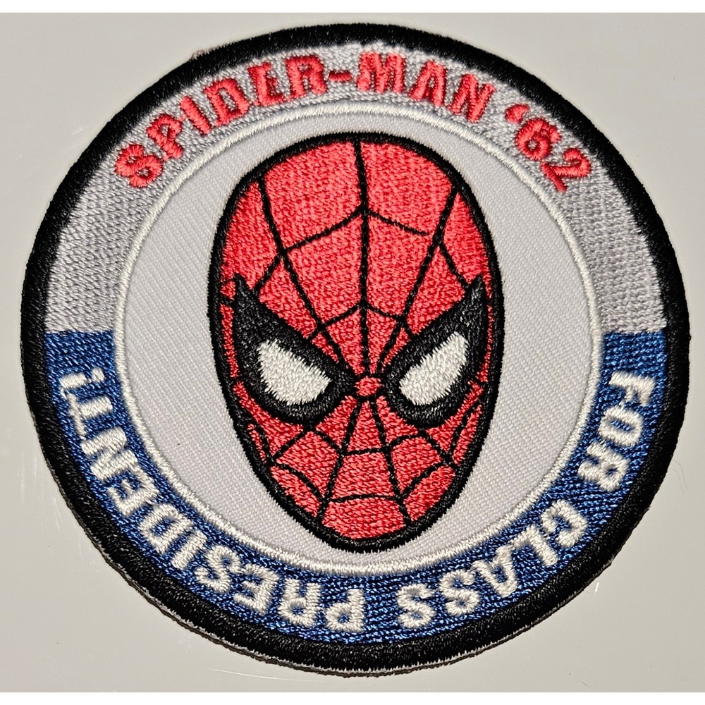 Spider-Man '62 For Class President Patch Vintage Style Comic Book Marvel‎